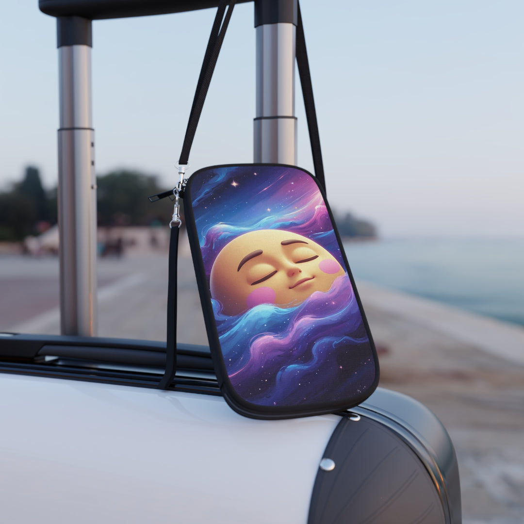 Galaxy Moon Passport Wallet – RFID Travel Organizer, Vegan Leather, Cute Space