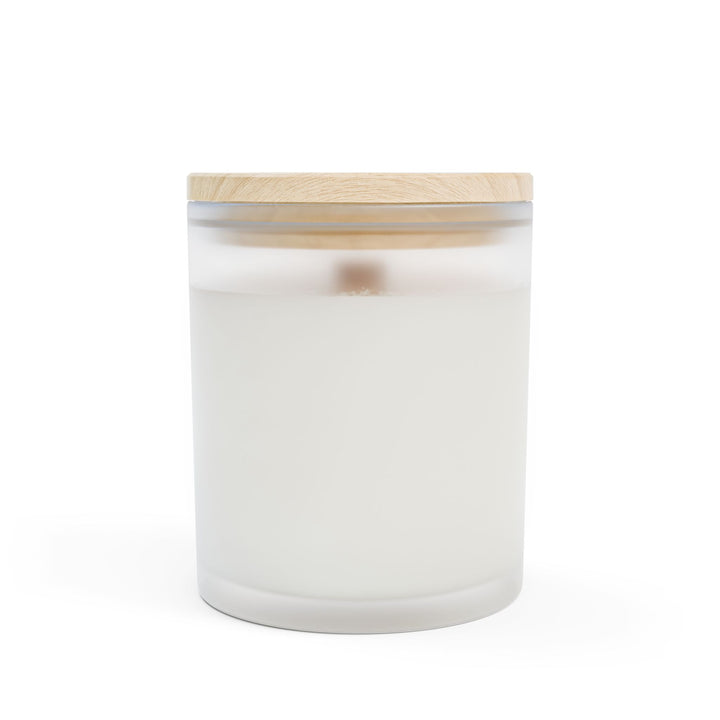 Frosted Glass Candle 11oz – Chic Minimal Pastel, Wooden Wick, 9 Scents