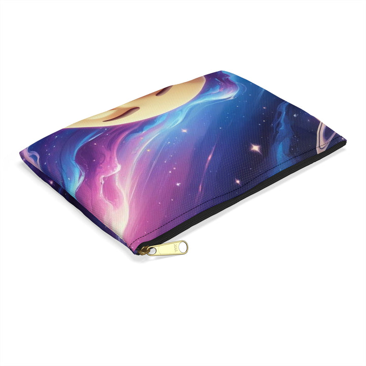 Galaxy Moon Face Accessory Pouch – Cute Cosmic Makeup & Tech Bag