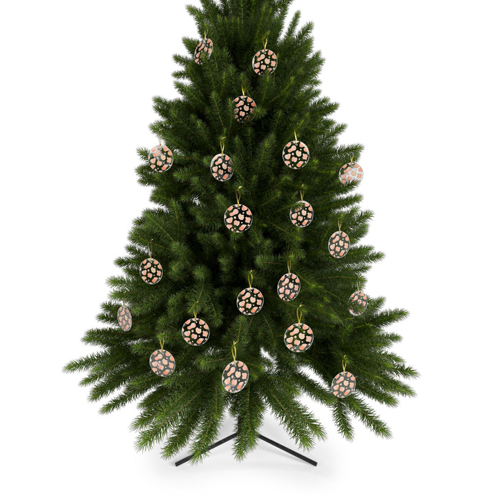 Custom Blush Watercolor Glass Ornaments – Handcrafted, Modern & Chic