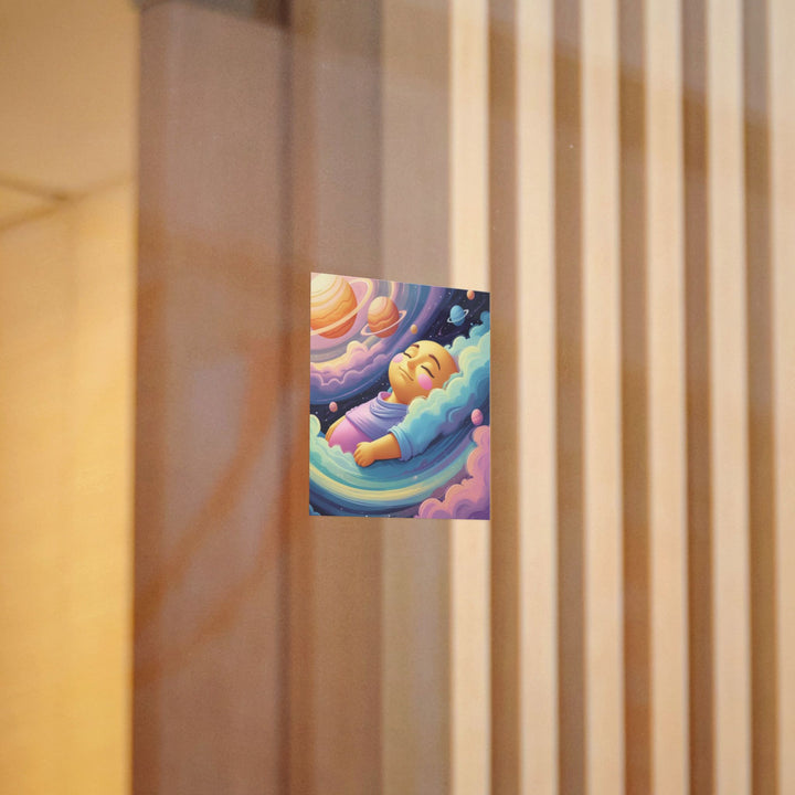 Dreamy Cosmic Die-Cut DTF Sticker – Baby Galaxy Sticker for Laptops & More