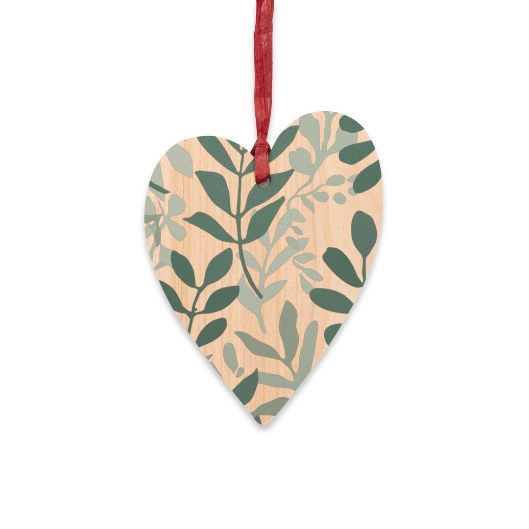 Handcrafted Wooden Ornaments – Modern Botanical Nature-Inspired Décor