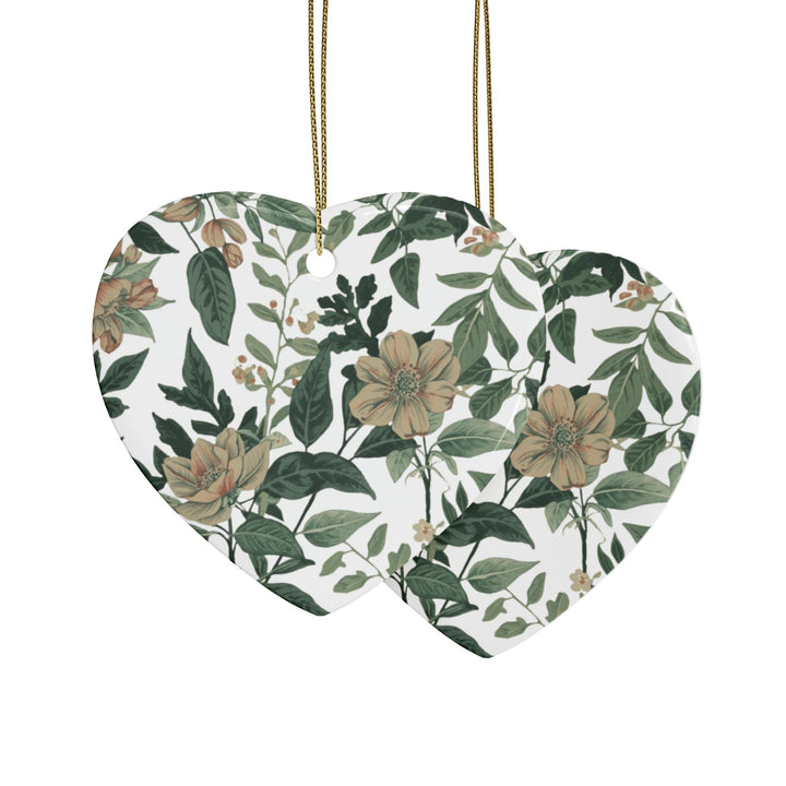 Personalized Ceramic Ornaments – Vintage Floral, Custom Shapes, Gift Sets
