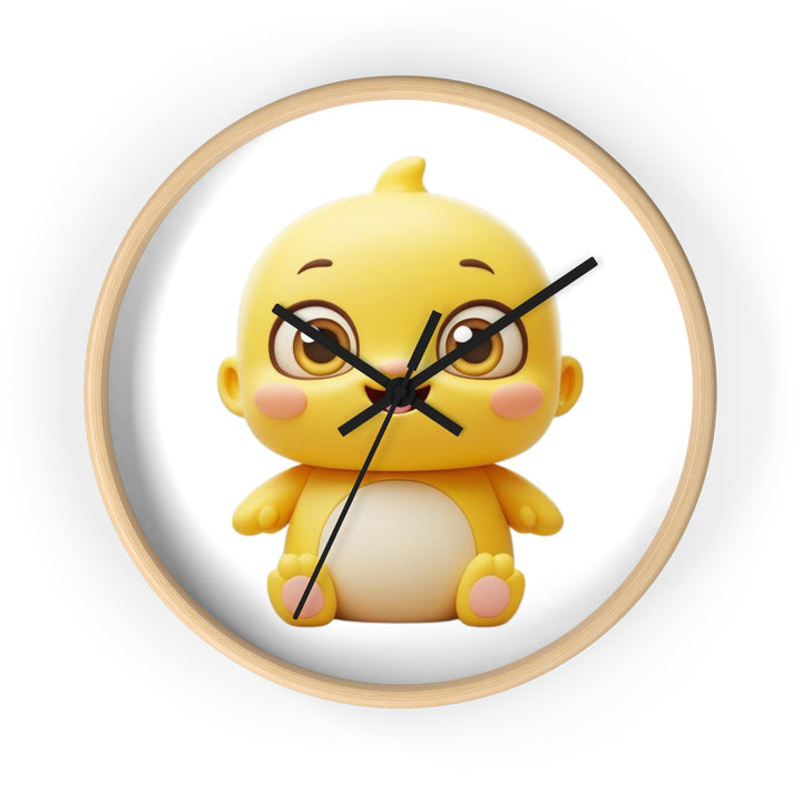 Modern Cute Chick Wall Clock – Silent Quartz, Adorable Kawaii Nursery Decor