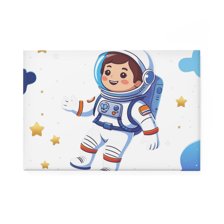 Rectangle Astronaut Button Magnet – Space Cartoon Decor | 1/10 Pack