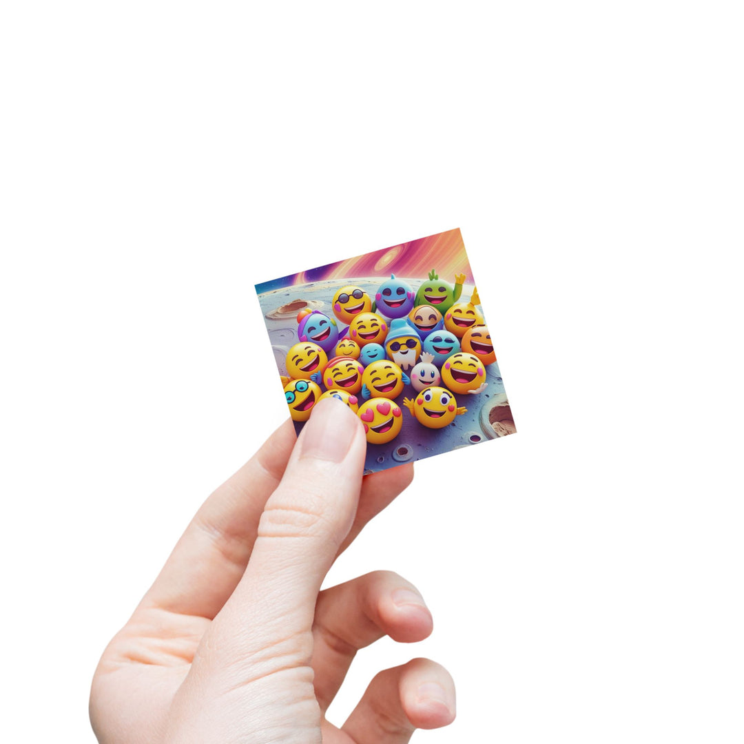 Square Emoji Sticker Label Rolls – Fun Custom Labels for Stylish Organization