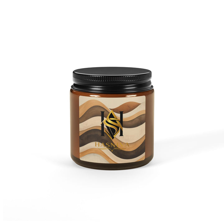 Amber Jar Soy Candle – Earthy Wave | Hand-Poured, Luxe Scents, 2 Sizes