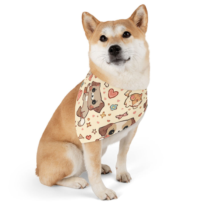 Cartoon Puppies & Kittens Pet Bandana Collar – Cute, Adjustable & Comfy