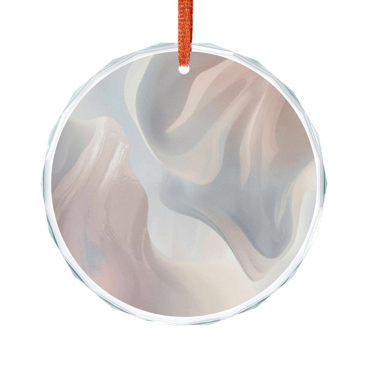 Crystal Glass Ornament – Modern Pastel Abstract, Elegant Gift & Decor