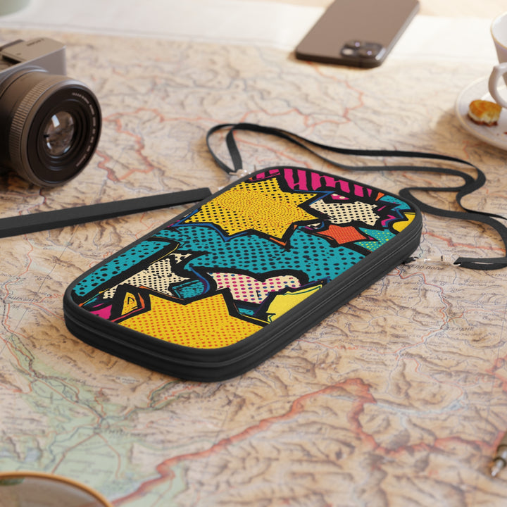 Pop Art RFID Passport Wallet – Comic Book Travel Organizer, Vegan Leather