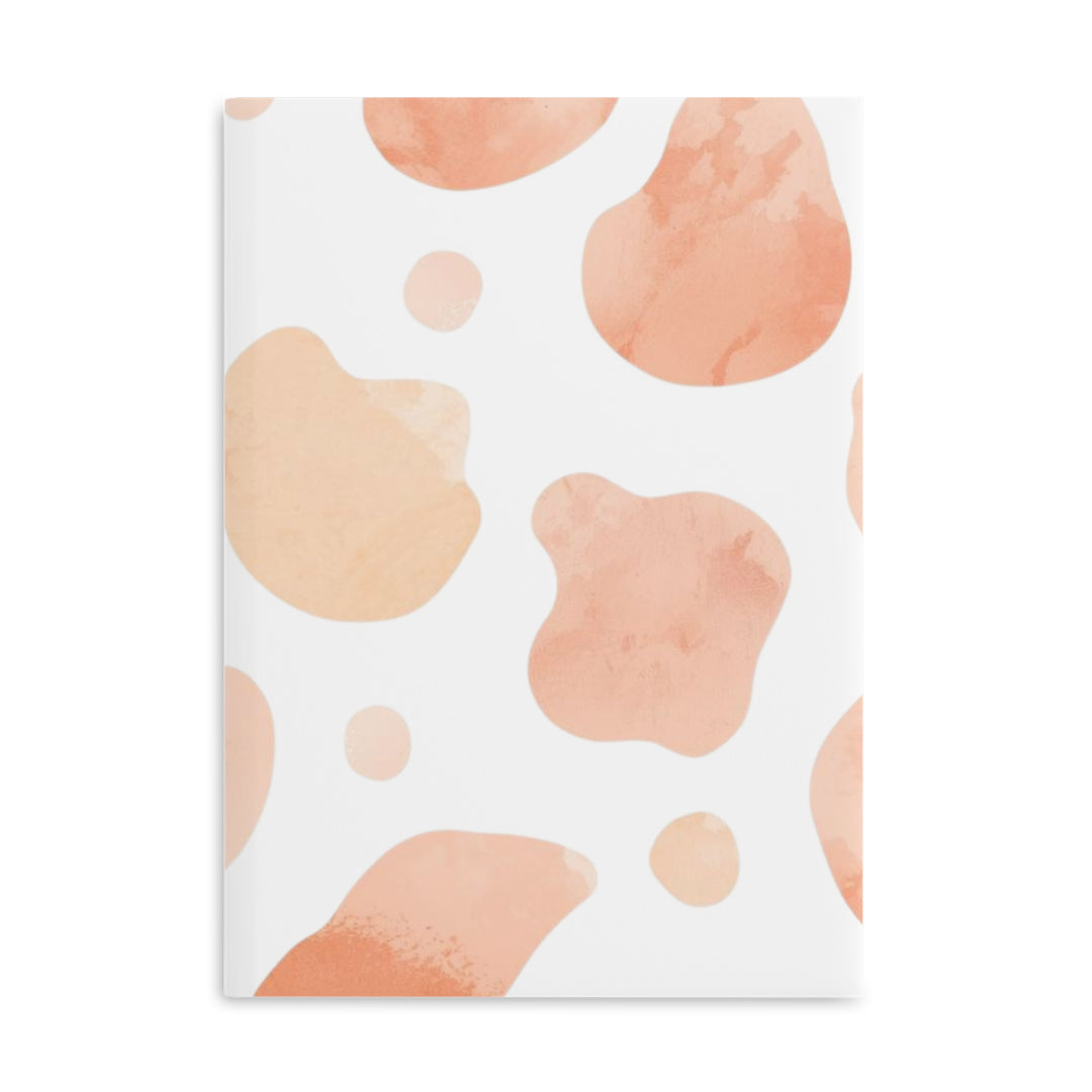 Hardcover Puffy Notebook – Plush, Abstract Watercolor, Customizable, Trendy