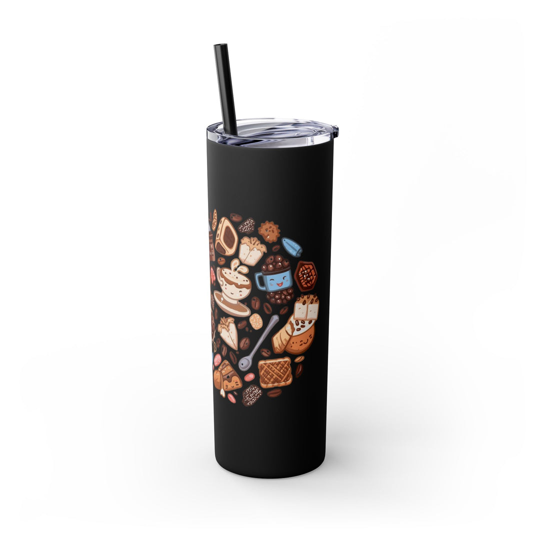 20oz Skinny Tumbler w/ Straw – Whimsical Café Desserts, Thermal, Stainless
