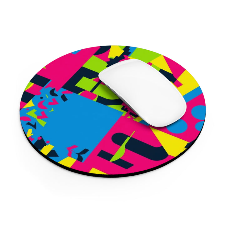 Personalized Neon Geometric Mouse Pad – Modern, Trendy & Vibrant Desk Mat