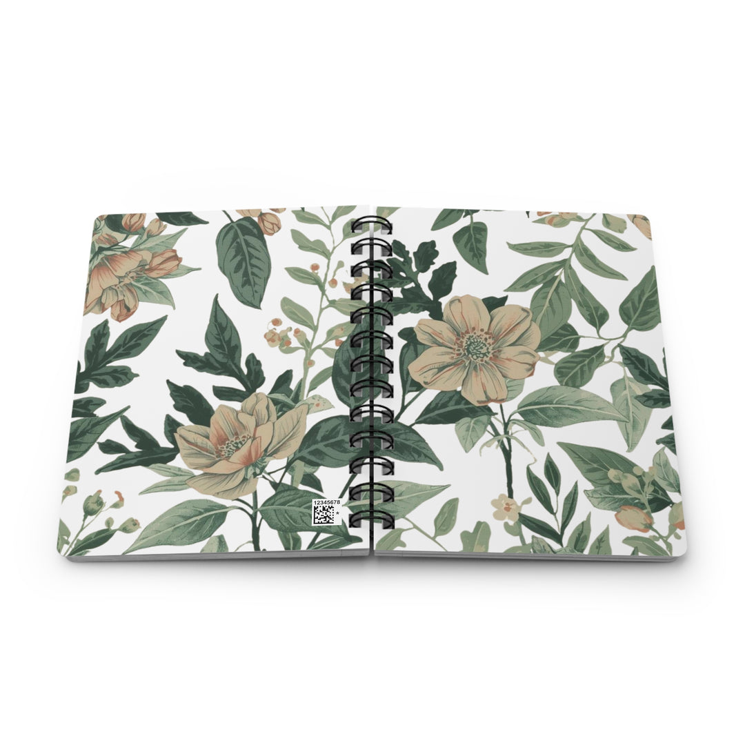Vintage Floral Spiral Bound Journal – Custom Botanical Notebook, 5x7/A4