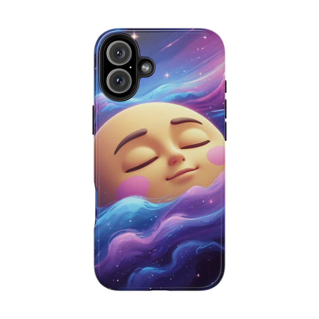 Tough Galaxy Moon Phone Case – Cute Space Design, Shockproof & Slim