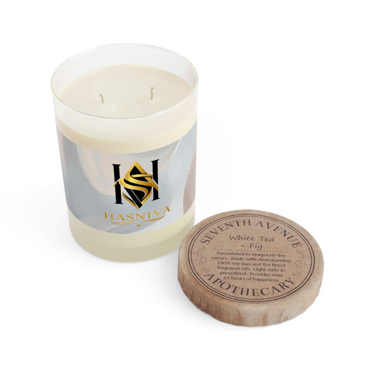 11oz Scented Candle – Luxe Soy, Pastel Abstract Glass, 65hr Burn