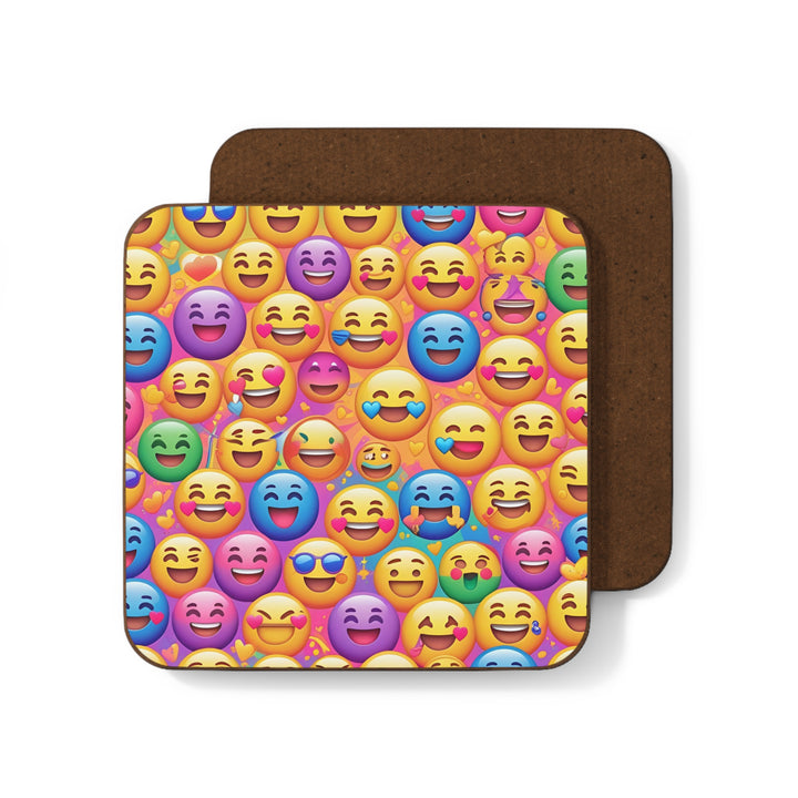 Vibrant Emoji Hardboard Coaster – Fun, Durable & Trendy Drink Protection