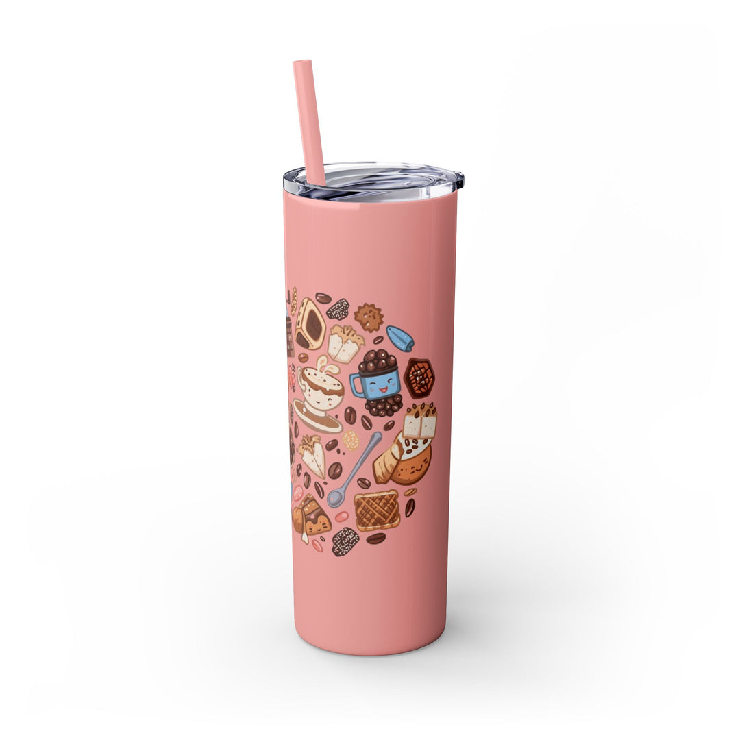 20oz Skinny Tumbler w/ Straw – Whimsical Café Desserts, Thermal, Stainless