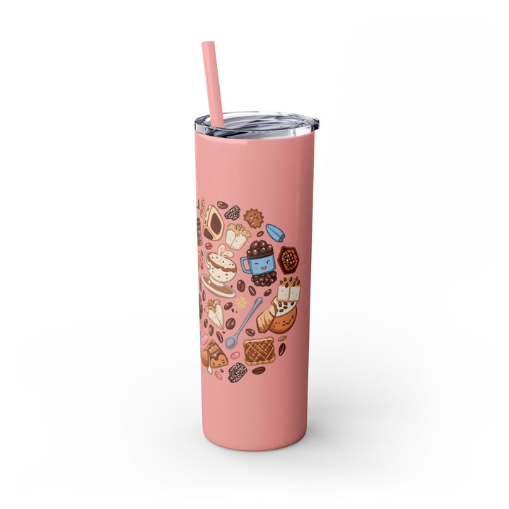 20oz Skinny Tumbler w/ Straw – Whimsical Café Desserts, Thermal, Stainless