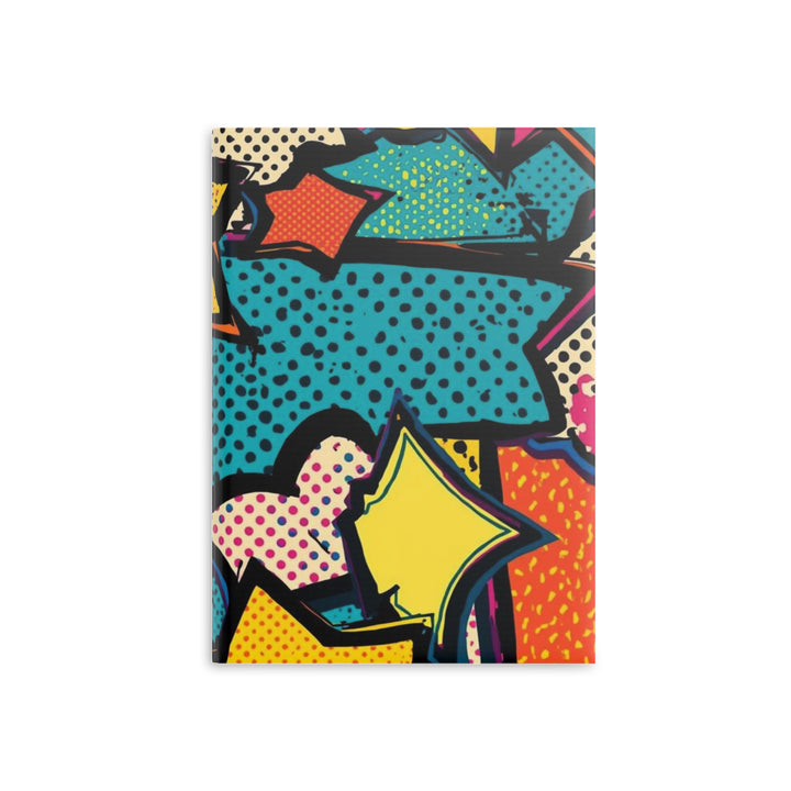 Hardcover Puffy Notebook – Retro Pop Art Comic Design, Customizable, 3 Sizes