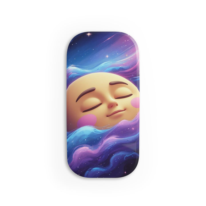 Phone Click-On Grip – Dreamy Galaxy Moon | Secure, Stylish Phone Holder