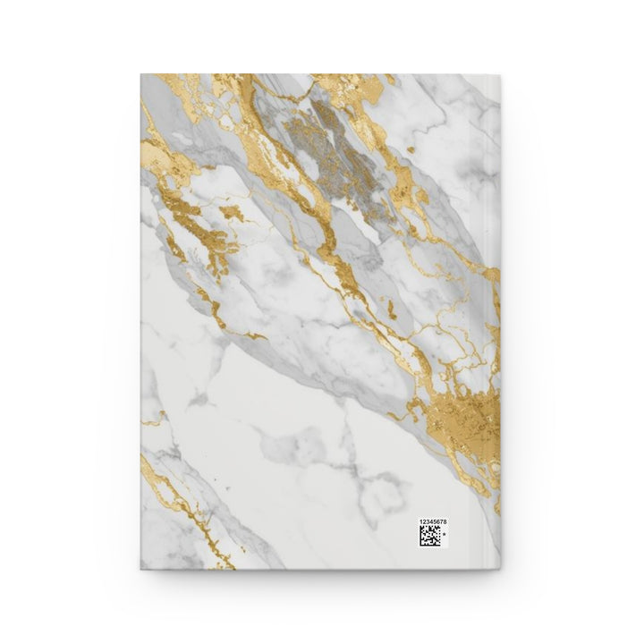 Marble Gold Matte Hardcover Journal – Luxe Customizable Modern Notebook
