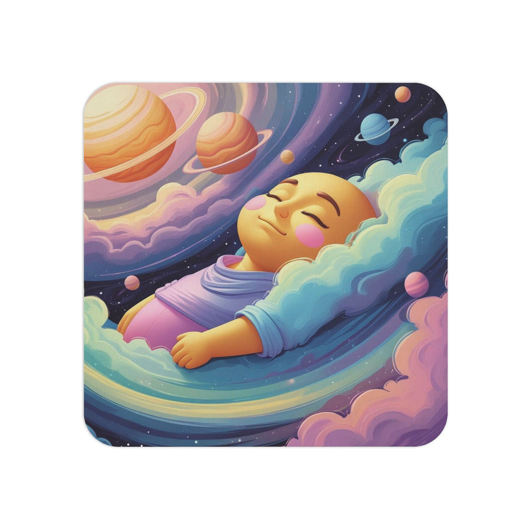 Cosmic Dream Square Coasters – 50/100pcs, Nursery & Party Surface Saver