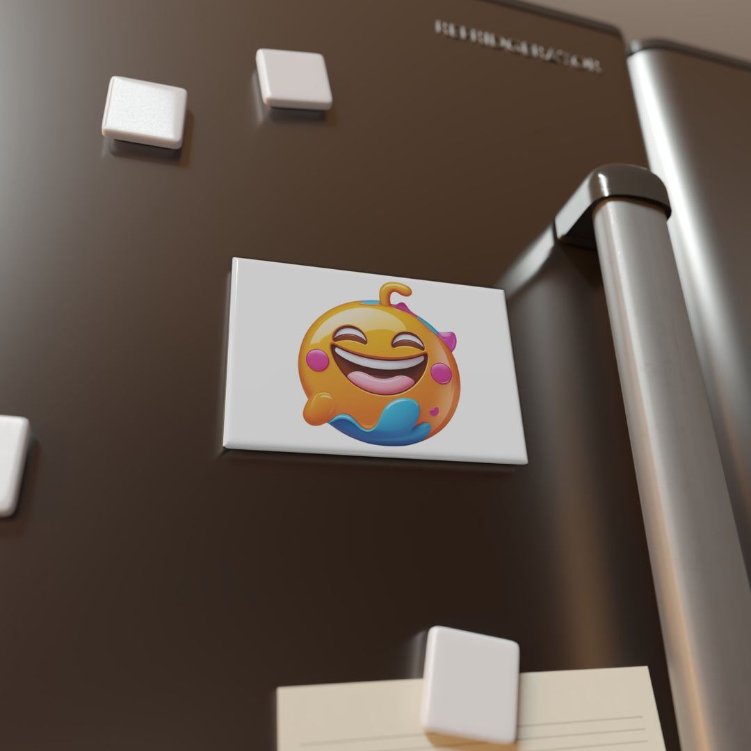 Playful Emoji Rectangle Button Magnet – Fun, Modern Fridge & Locker Decor