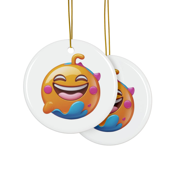 Custom Emoji Double-Sided Ceramic Ornaments – Playful, Glossy Decor (1/3/5/10pcs)