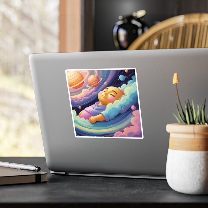 Cosmic Baby Dream Vinyl Kiss-Cut Sticker – Cute Galaxy Art for Laptops & More