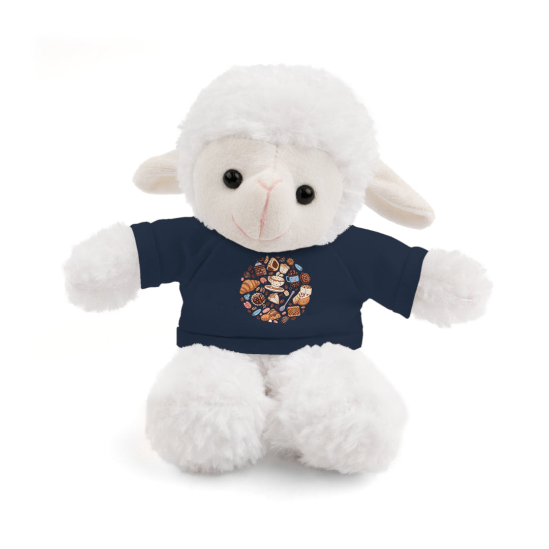 Custom Stuffed Animal w/ Coffee & Dessert Tee – Cute Plush Gift 8”