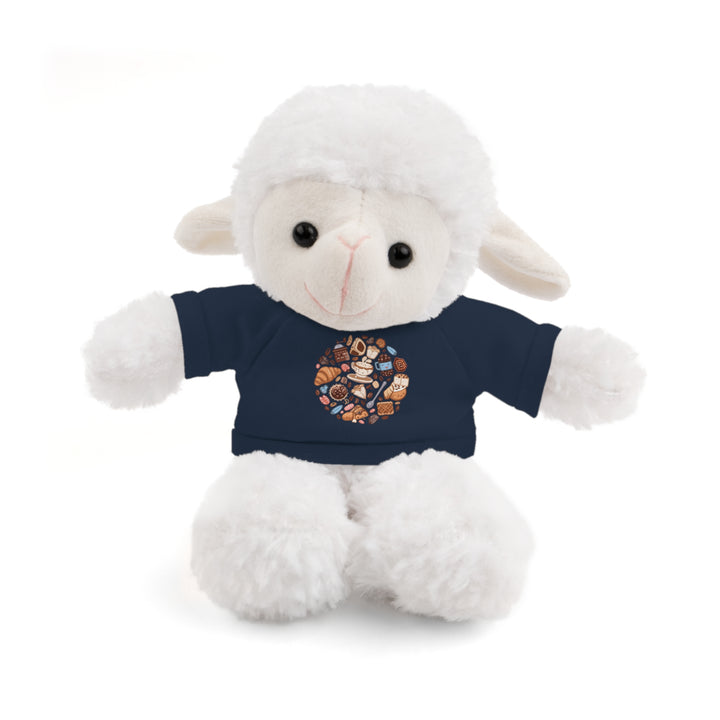 Custom Stuffed Animal w/ Coffee & Dessert Tee – Cute Plush Gift 8”