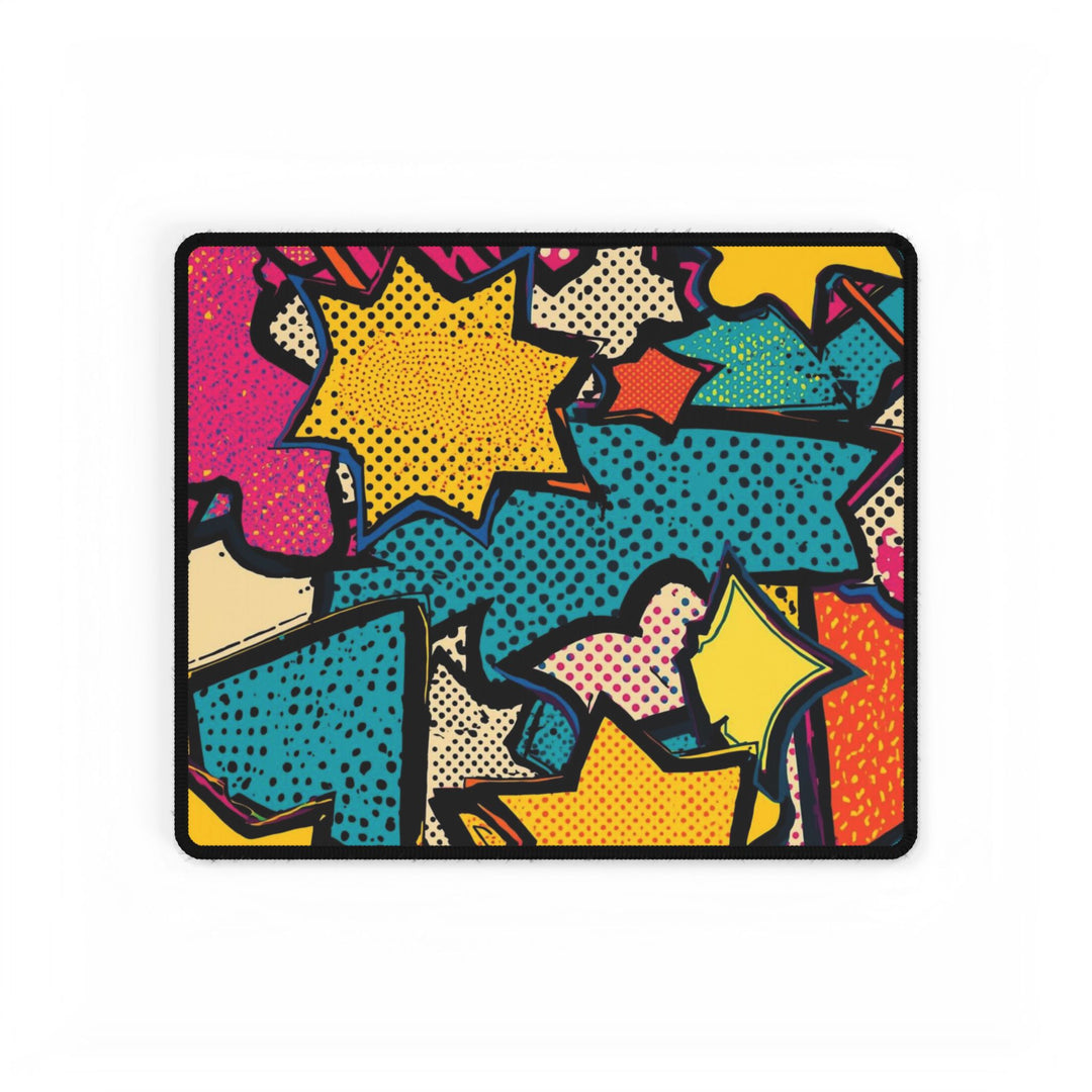 Pop Art Desk Mat – Vibrant Comic Book Style, Durable & Waterproof Workspace