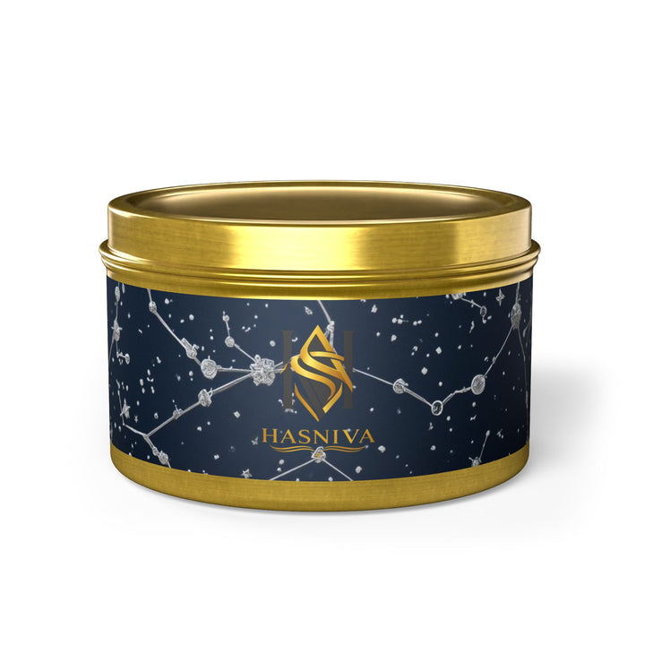 Celestial Tin Candle – Hand-Poured, Constellation Design, Long Burn USA