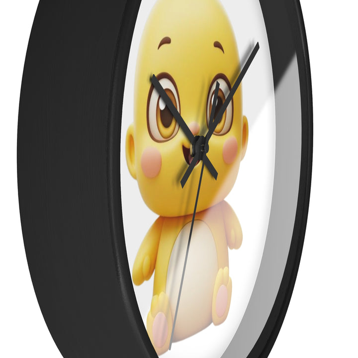 Modern Cute Chick Wall Clock – Silent Quartz, Adorable Kawaii Nursery Decor