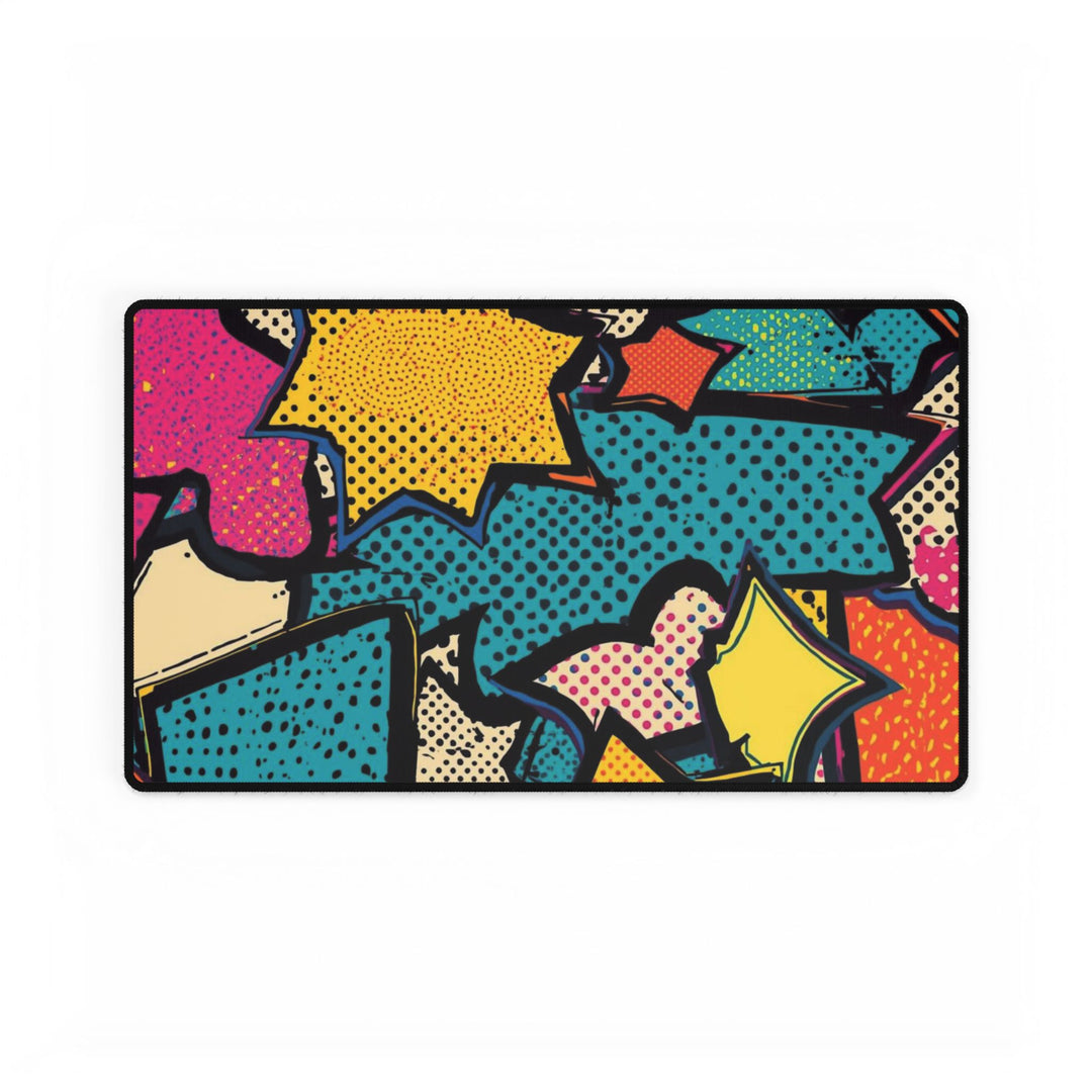 Pop Art Desk Mat – Vibrant Comic Book Style, Durable & Waterproof Workspace