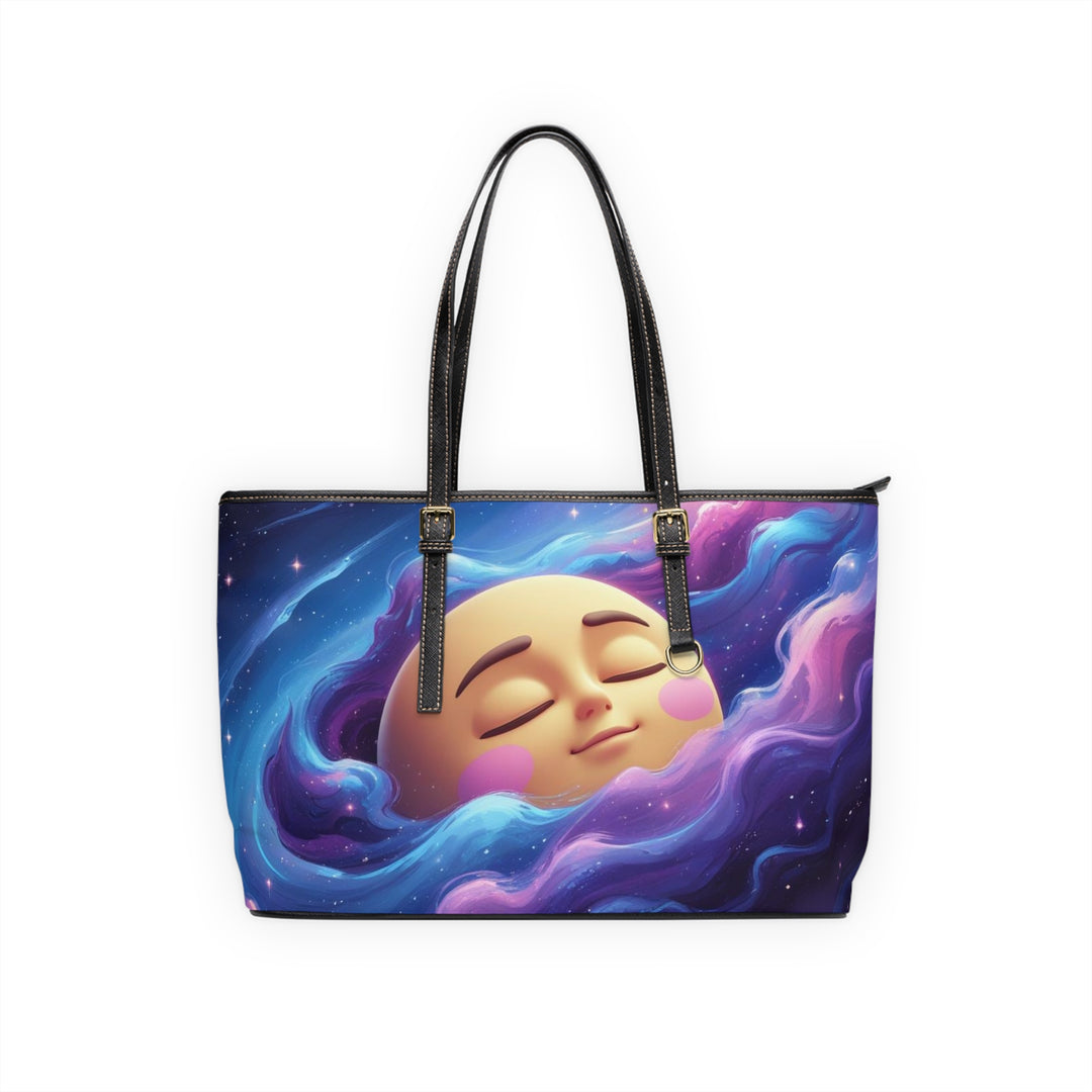 Galaxy Moon PU Leather Shoulder Bag – Cute Space Chic, Versatile & Trendy