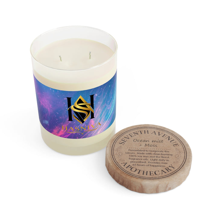 Cosmic Swirl Scented Candle 11oz – Premium Soy, Neon Galaxy Jar, 65hr Burn