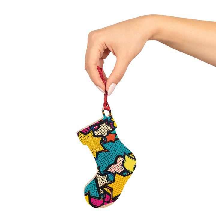 Handcrafted Comic Pop Art Wooden Ornaments – Fun, Whimsical & Magnetic Décor