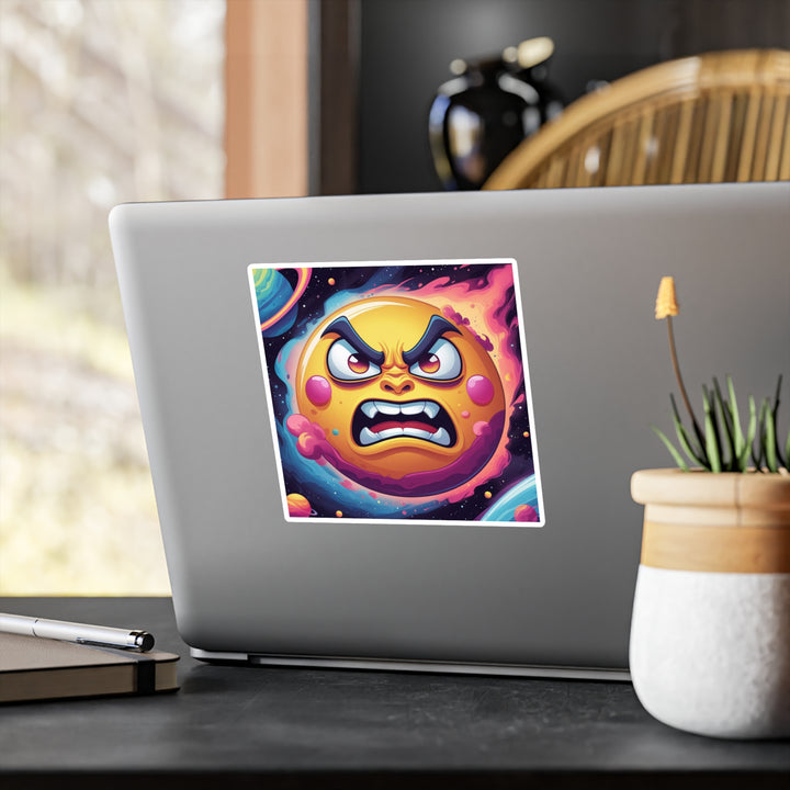 Cosmic Cartoon Sun Vinyl Kiss-Cut Sticker – Bold, Fun, Custom & Weatherproof