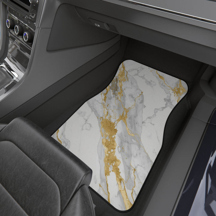 Custom Marble Gold Car Mats (4pc) – Luxe, Stylish & Personalized Protection
