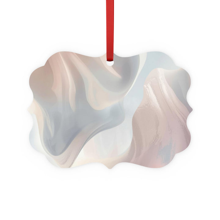 Double-Sided Metal Ornament – Blush Pastel Abstract Plaque Decor Gift