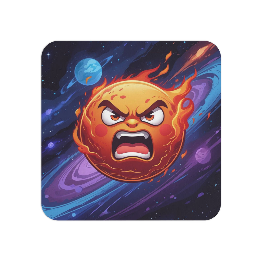 Angry Sun Cosmic Square Coasters 50/100pk – Bold, Fun & Modern Table Saver