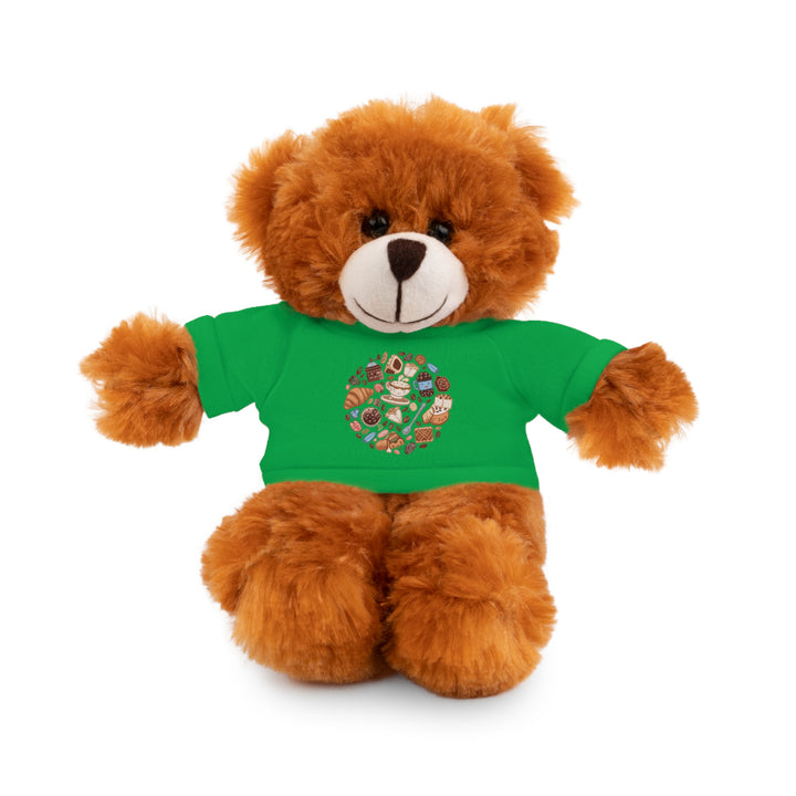 Custom Stuffed Animal w/ Coffee & Dessert Tee – Cute Plush Gift 8”