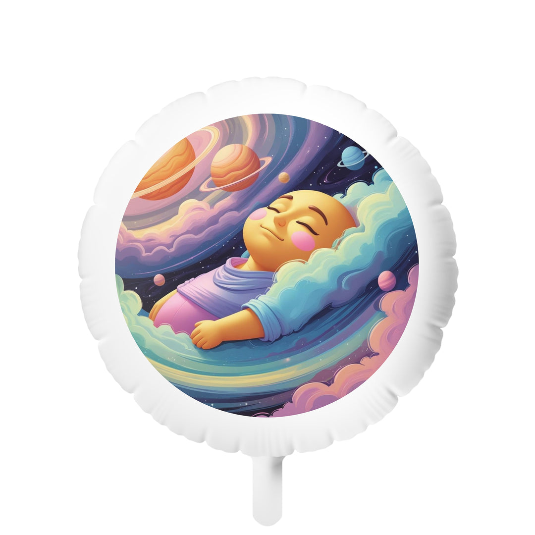 Custom Cosmic Baby Mylar Helium Balloon – Dreamy Pastel Galaxy Design