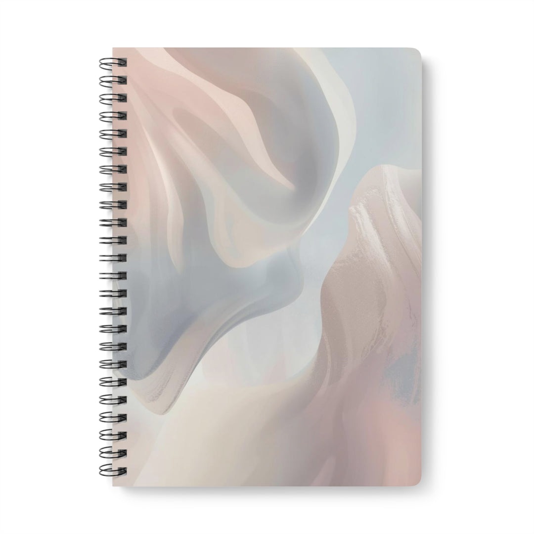 Wirobound A5 Softcover Notebook – Minimalist Pastel Abstract, Luxe & Trendy