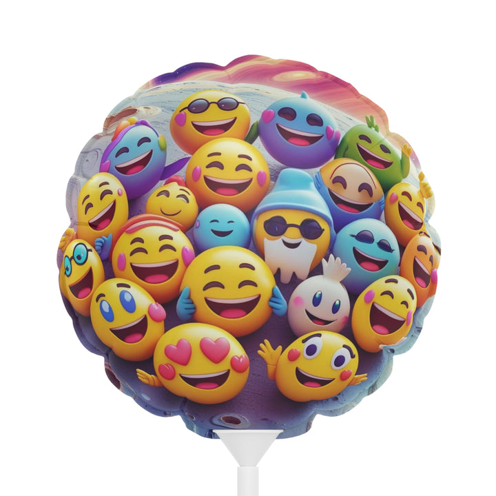 6” Emoji Balloons – Round & Heart | Playful Space Design | Custom Party Decor
