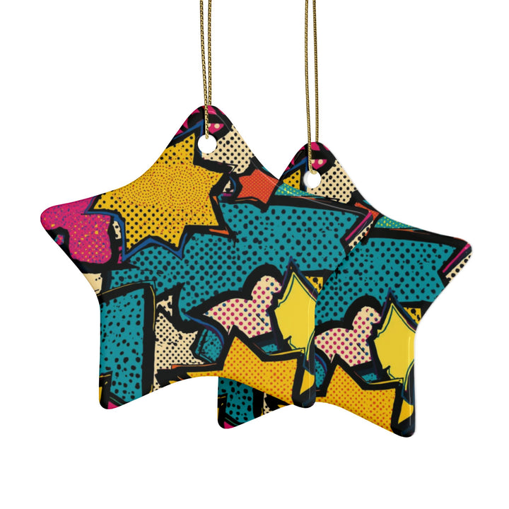 Personalized Pop Art Ceramic Ornaments – Custom Comic Book Decor (1-20pcs)