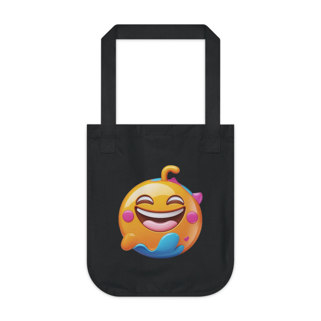 Emoji Joy Organic Canvas Tote Bag – Eco-Chic, Playful & Durable