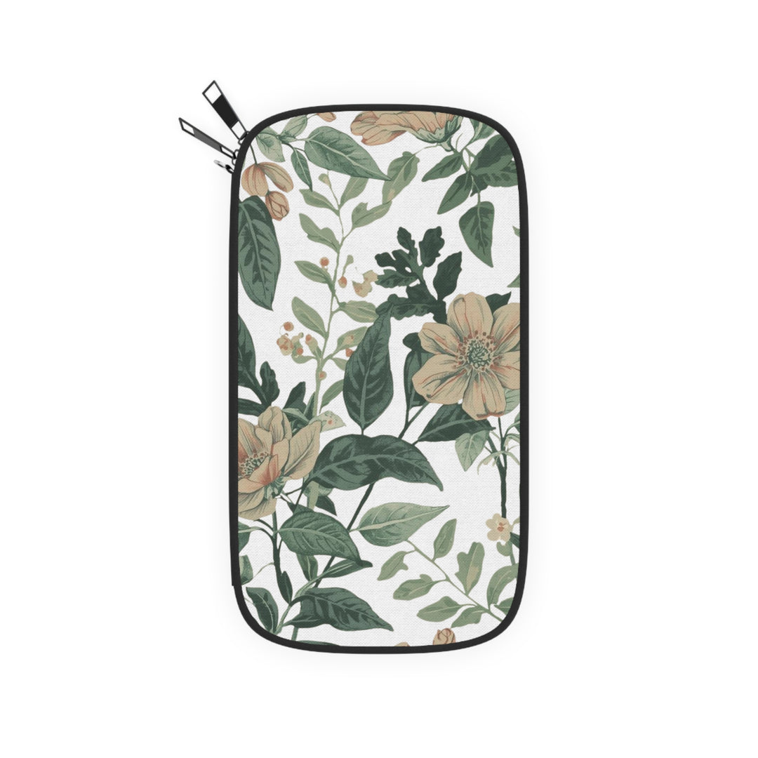 Floral RFID Passport Wallet – Vintage Botanical, Vegan Leather Travel Clutch